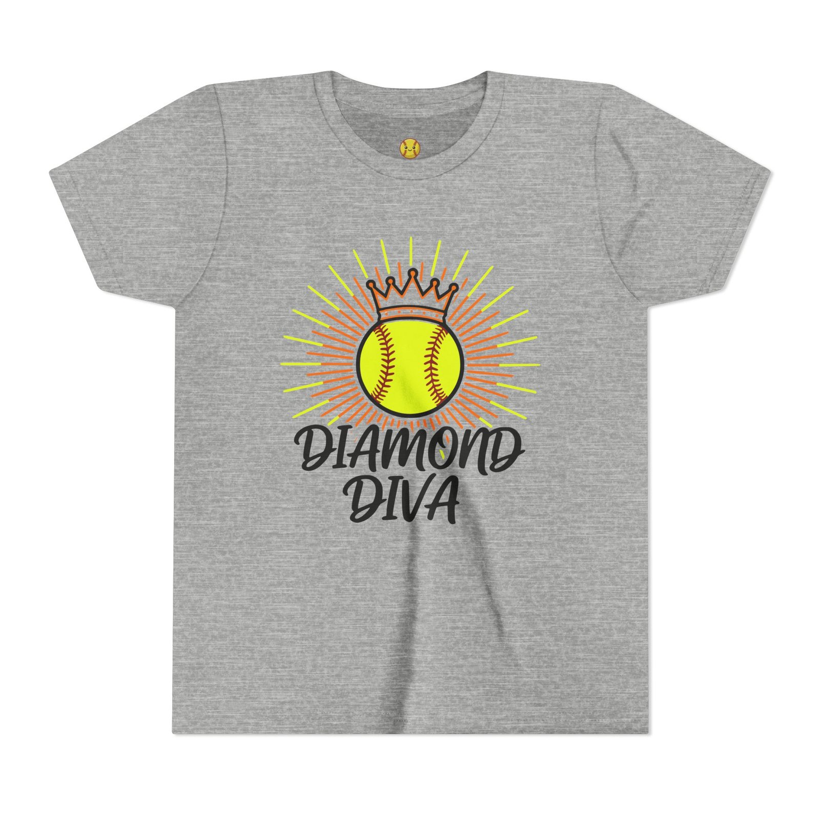 diamond diva softball tee — graphic shirt for players & little fans in youth sizes diamond diva softball tee — graphic shirt for players & little fans in youth sizes