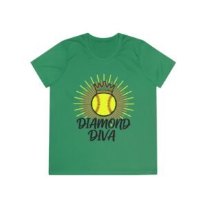 diamond diva softball moisture wicking tee – women’s softball shirt