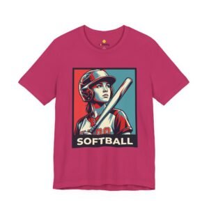 softball player graphic tee — vintage poster style softball t‑shirt