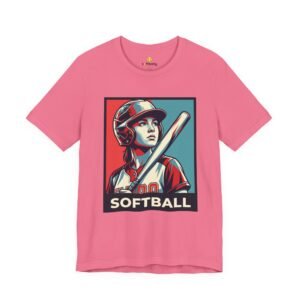 softball player graphic tee — vintage poster style softball t‑shirt