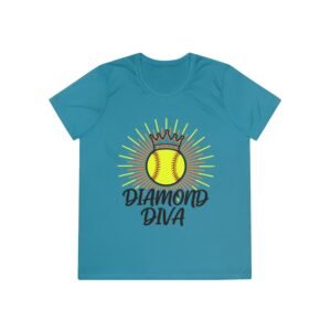 diamond diva softball moisture wicking tee – women’s softball shirt