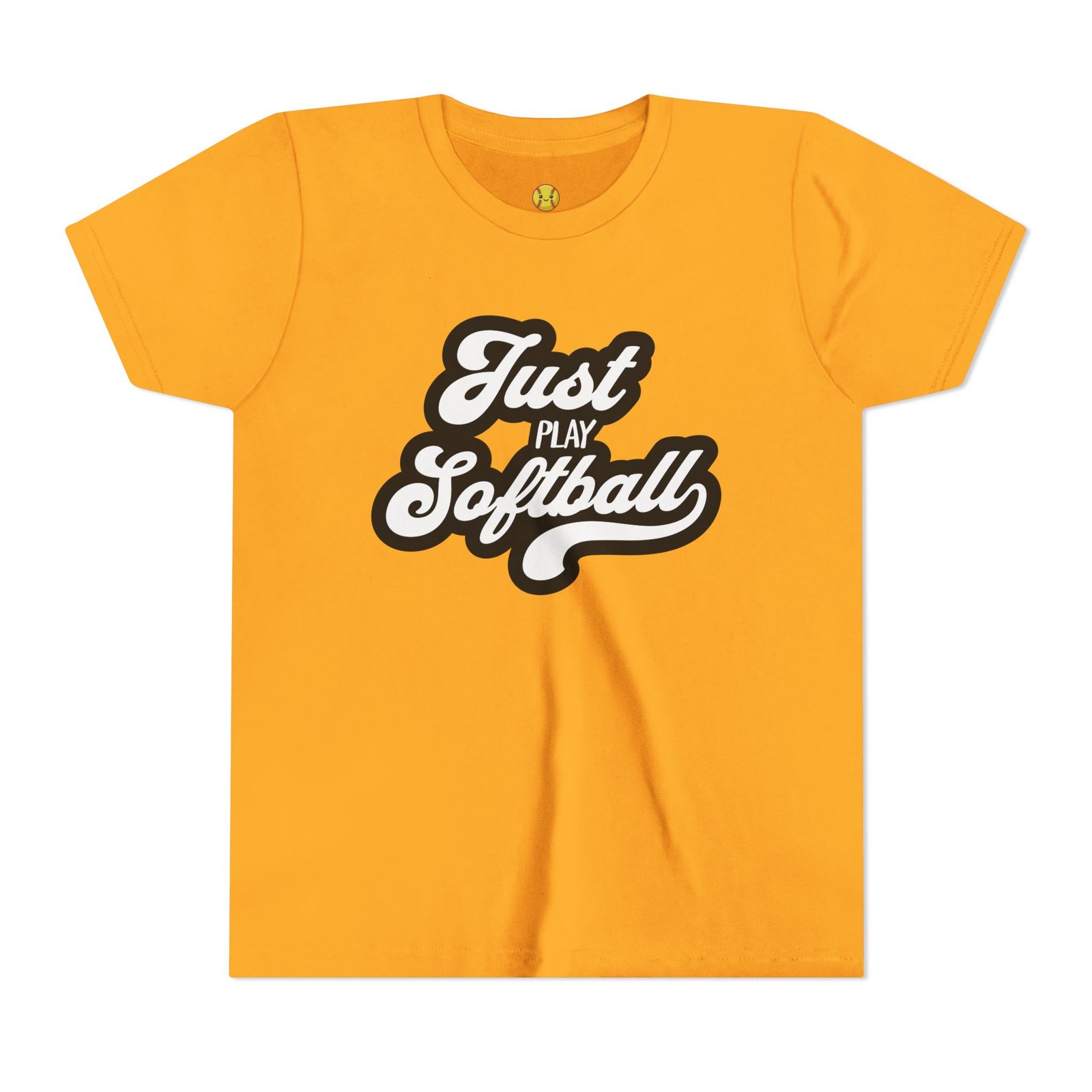 just play softball retro script t‑shirt in youth sizes just play softball retro script t‑shirt in youth sizes