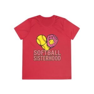 softball sisterhood moisture wicking tee — ladies and girls softball shirt