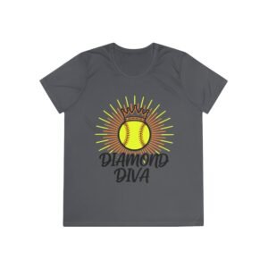 diamond diva softball moisture wicking tee – women’s softball shirt