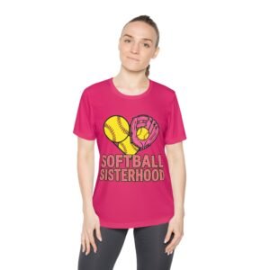 softball sisterhood moisture wicking tee — ladies and girls softball shirt