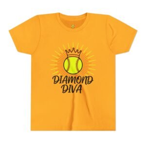 diamond diva softball tee — graphic shirt for players & little fans in youth sizes