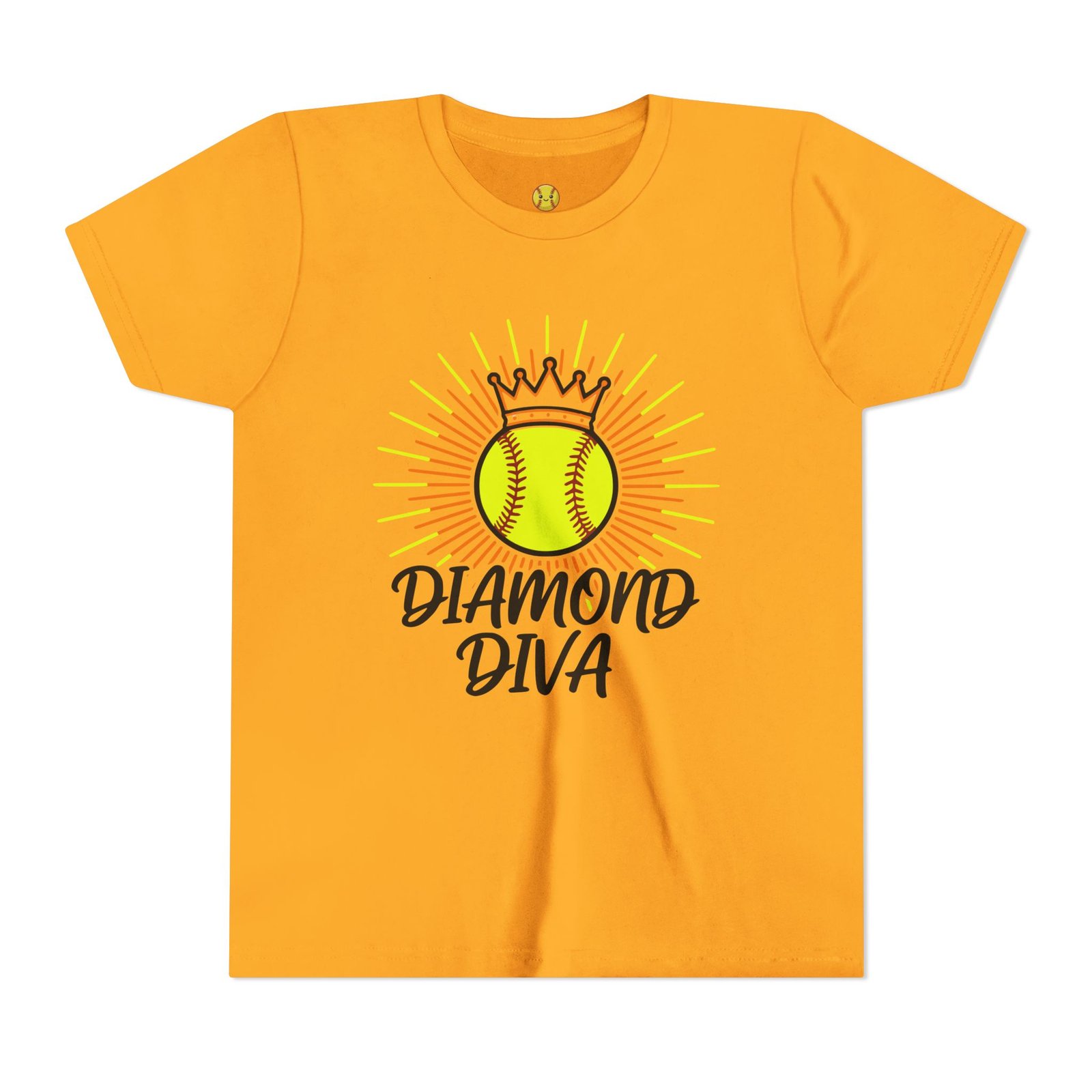 diamond diva softball tee — graphic shirt for players & little fans in youth sizes diamond diva softball tee — graphic shirt for players & little fans in youth sizes