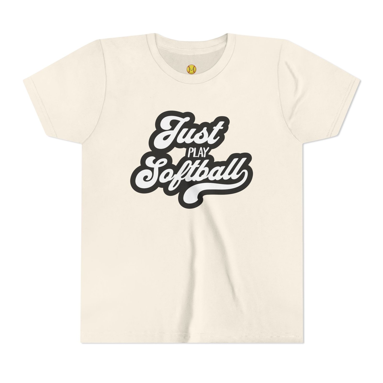 just play softball retro script t‑shirt in youth sizes just play softball retro script t‑shirt in youth sizes