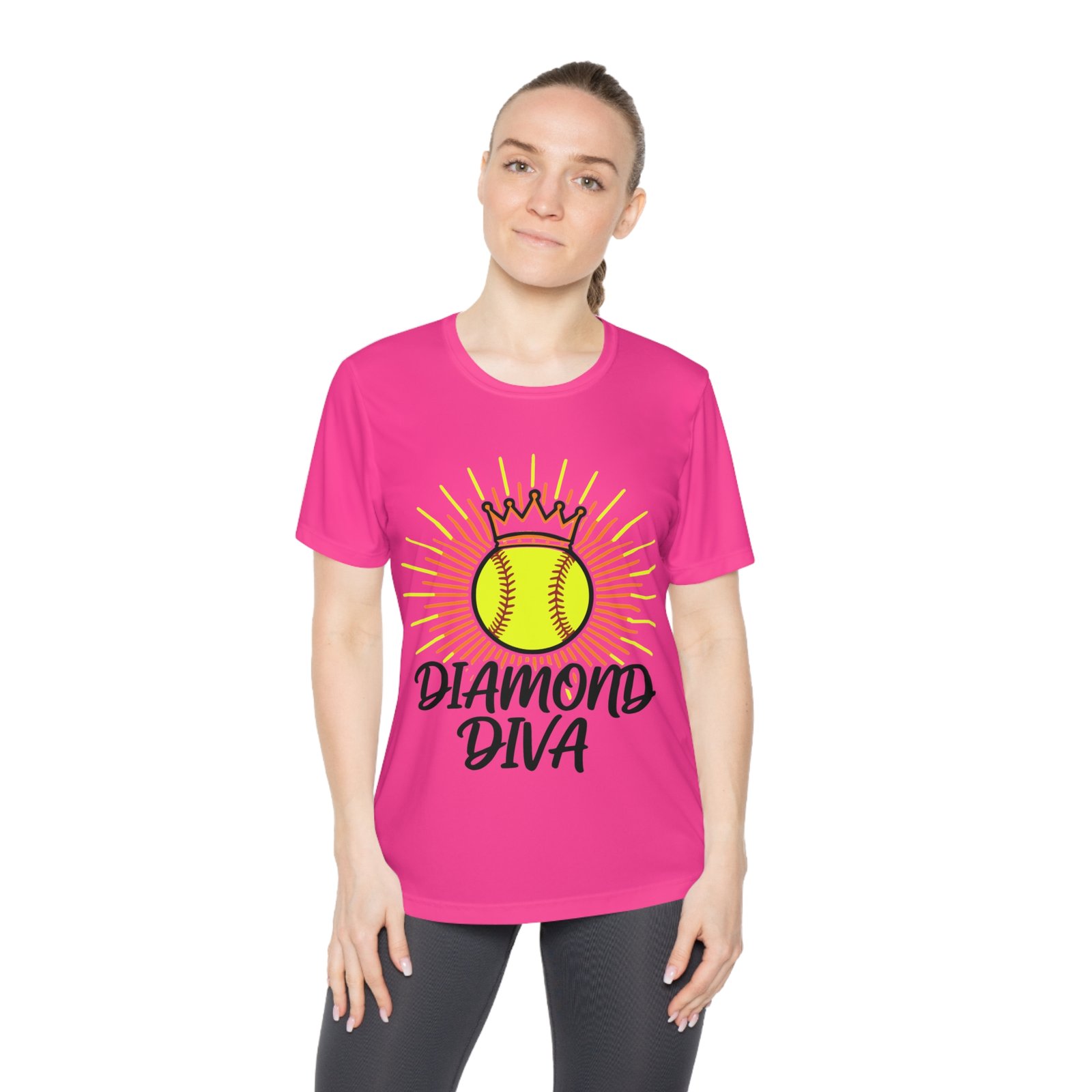 diamond diva softball moisture wicking tee – women’s softball shirt diamond diva softball moisture wicking tee – women’s softball shirt