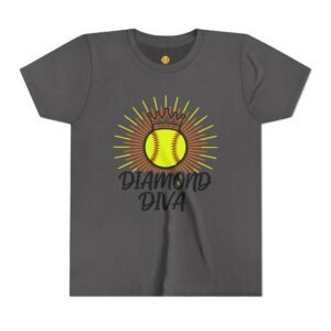 diamond diva softball tee — graphic shirt for players & little fans in youth sizes