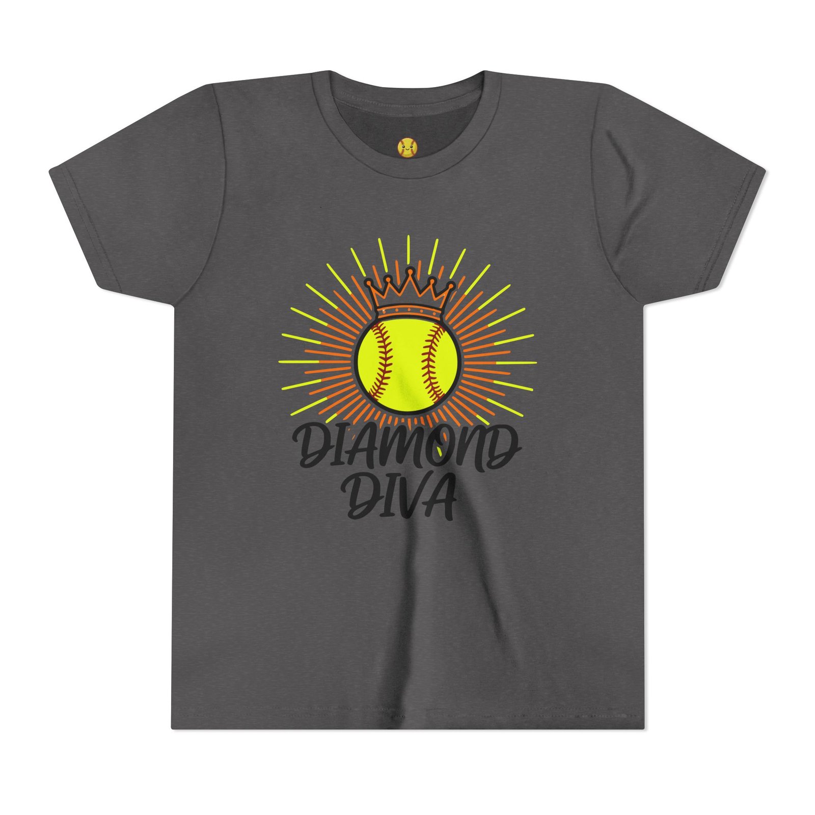 diamond diva softball tee — graphic shirt for players & little fans in youth sizes diamond diva softball tee — graphic shirt for players & little fans in youth sizes