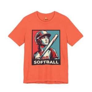 softball player graphic tee — vintage poster style softball t‑shirt