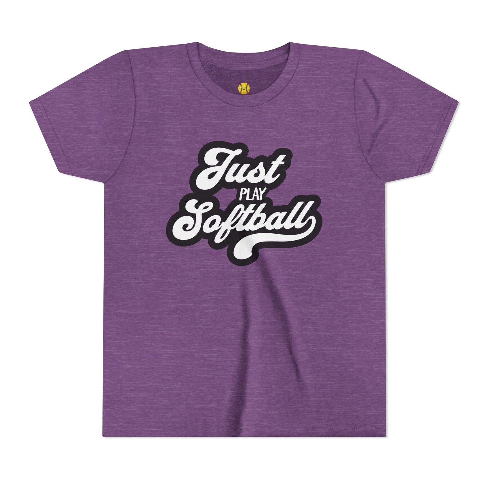 just play softball retro script t‑shirt in youth sizes just play softball retro script t‑shirt in youth sizes