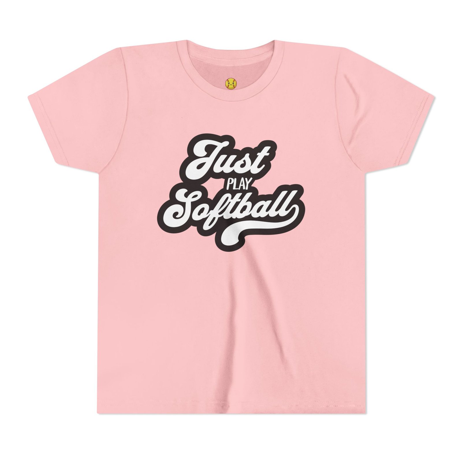 just play softball retro script t‑shirt in youth sizes just play softball retro script t‑shirt in youth sizes