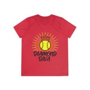 diamond diva softball moisture wicking tee – women’s softball shirt