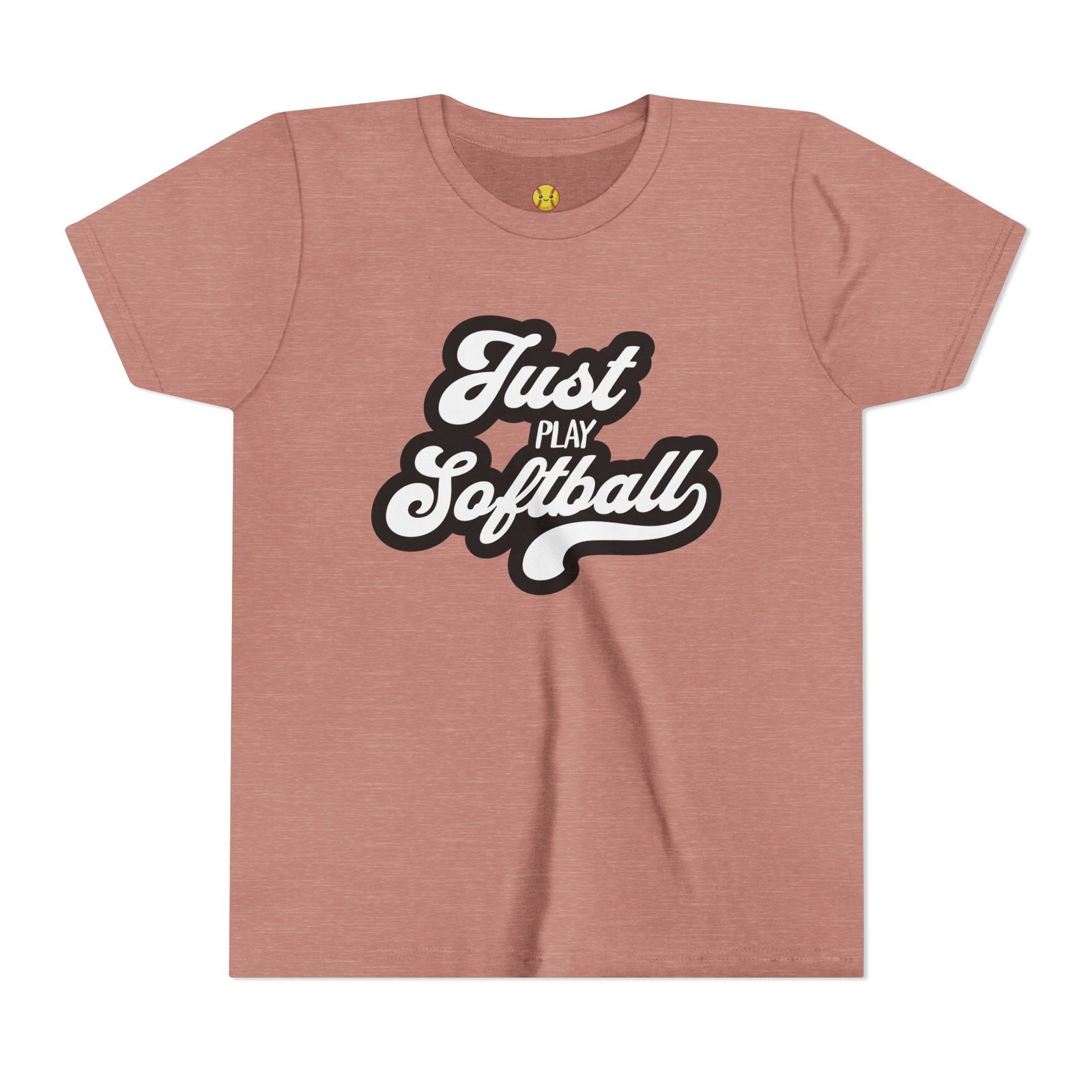 just play softball retro script t‑shirt in youth sizes just play softball retro script t‑shirt in youth sizes