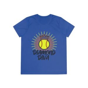 diamond diva softball moisture wicking tee – women’s softball shirt