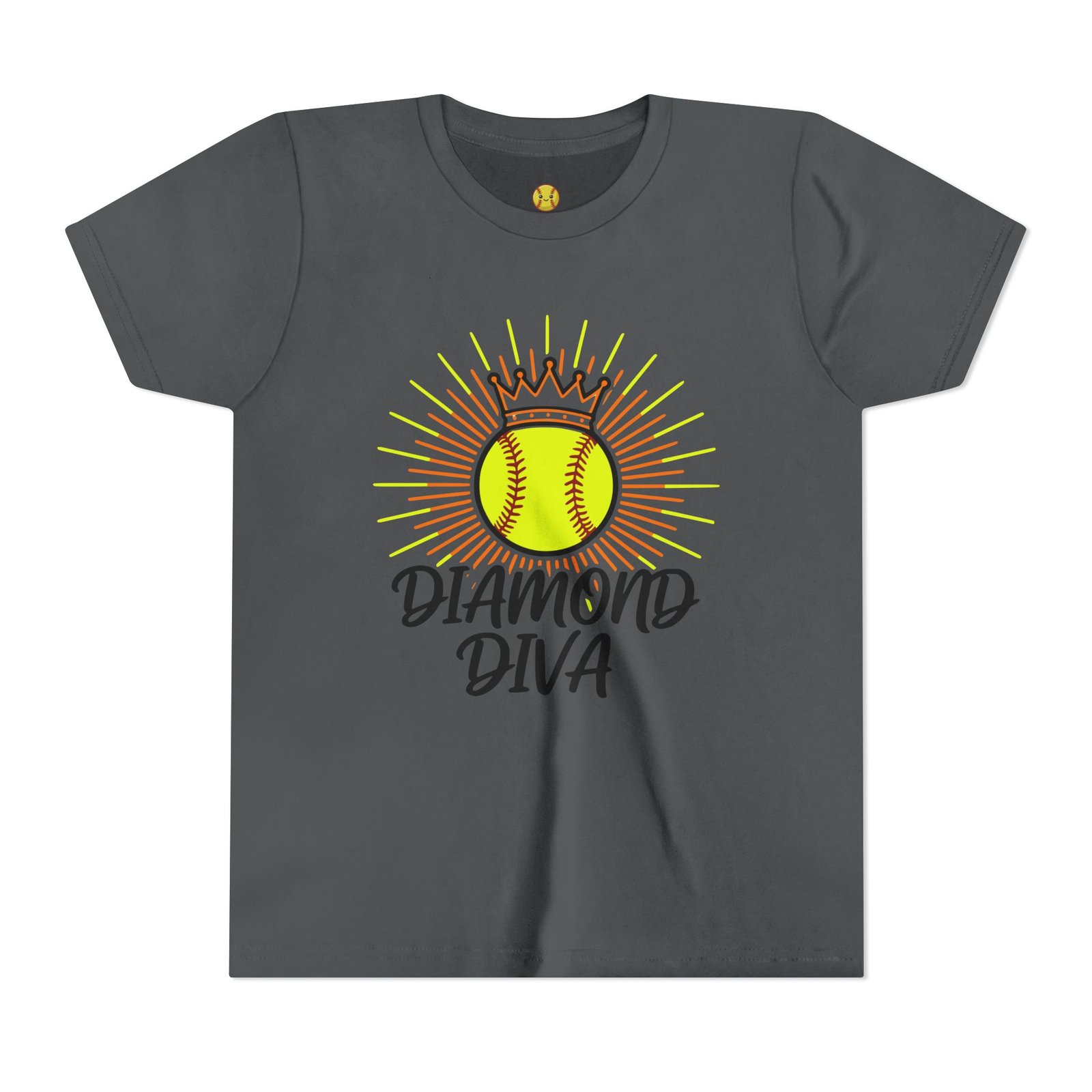 diamond diva softball tee — graphic shirt for players & little fans in youth sizes diamond diva softball tee — graphic shirt for players & little fans in youth sizes