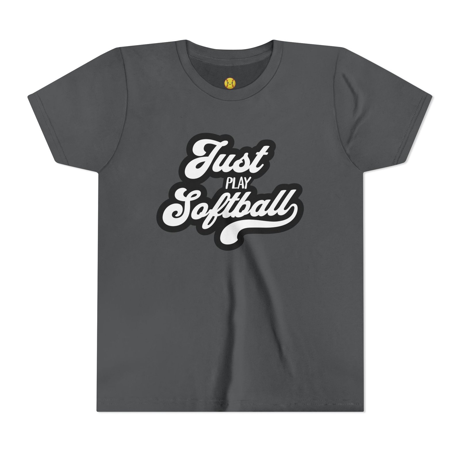 just play softball retro script t‑shirt in youth sizes just play softball retro script t‑shirt in youth sizes