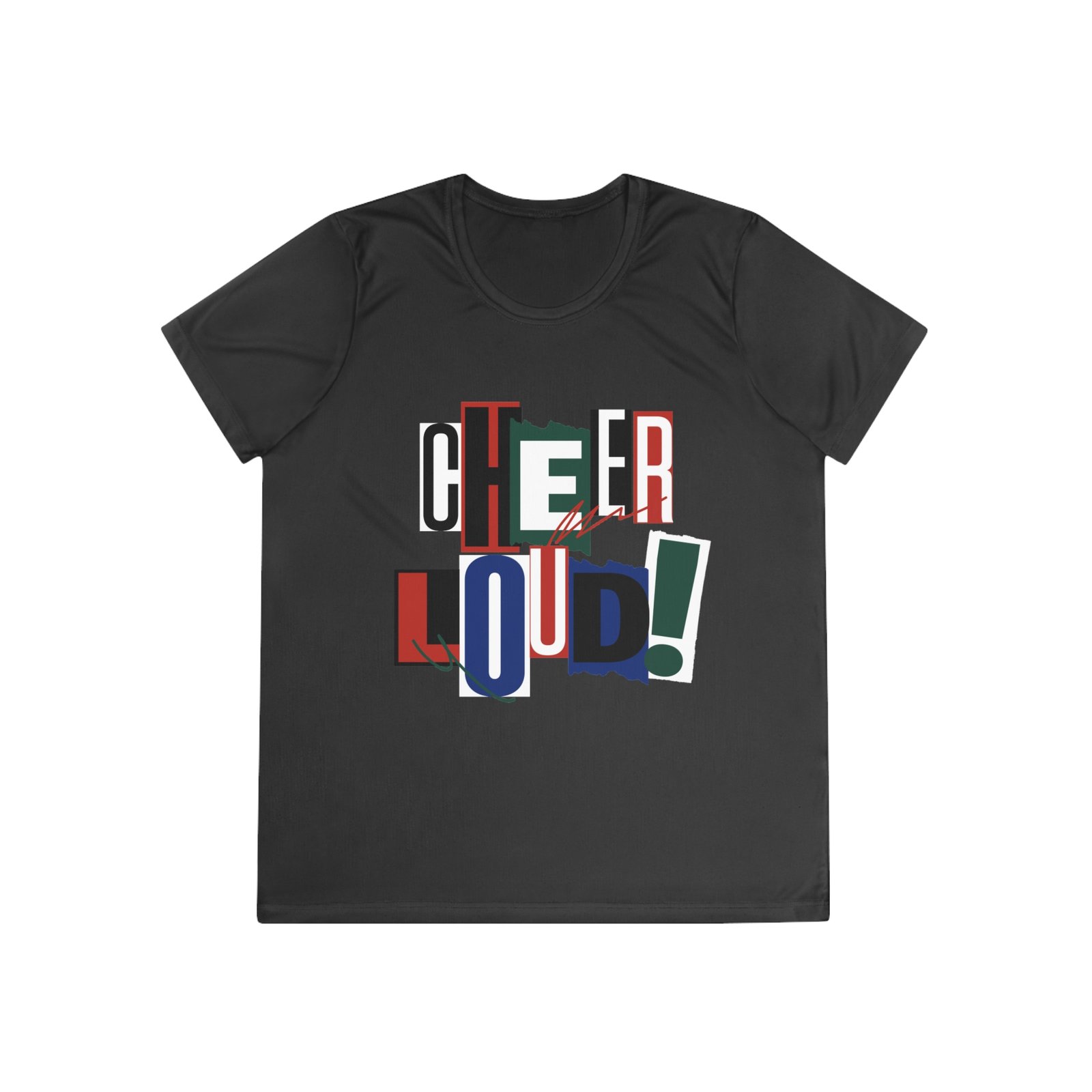 cheer loud! ladies moisture wicking tee – colorblock cheerleading shirt for competitions cheer loud! ladies moisture wicking tee – colorblock cheerleading shirt for competitions