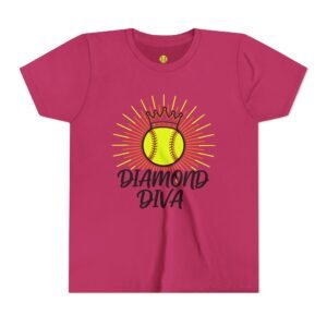 diamond diva softball tee — graphic shirt for players & little fans in youth sizes