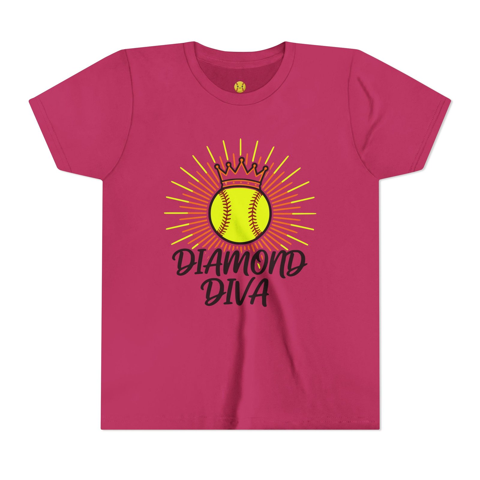 diamond diva softball tee — graphic shirt for players & little fans in youth sizes diamond diva softball tee — graphic shirt for players & little fans in youth sizes