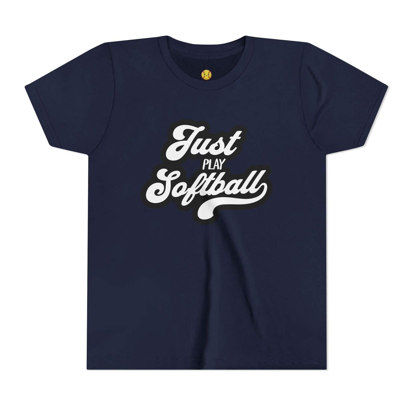 just play softball retro script t‑shirt in youth sizes just play softball retro script t‑shirt in youth sizes