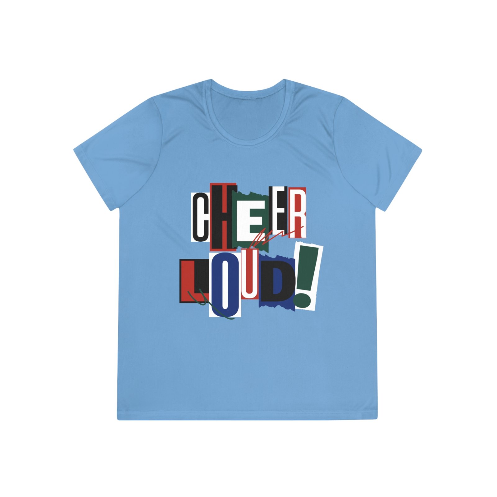 cheer loud! ladies moisture wicking tee – colorblock cheerleading shirt for competitions cheer loud! ladies moisture wicking tee – colorblock cheerleading shirt for competitions