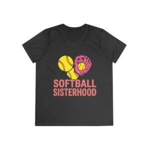 softball sisterhood moisture wicking tee — ladies and girls softball shirt