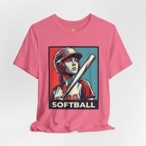 softball player graphic tee — vintage poster style softball t‑shirt