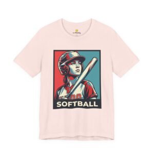 softball player graphic tee — vintage poster style softball t‑shirt