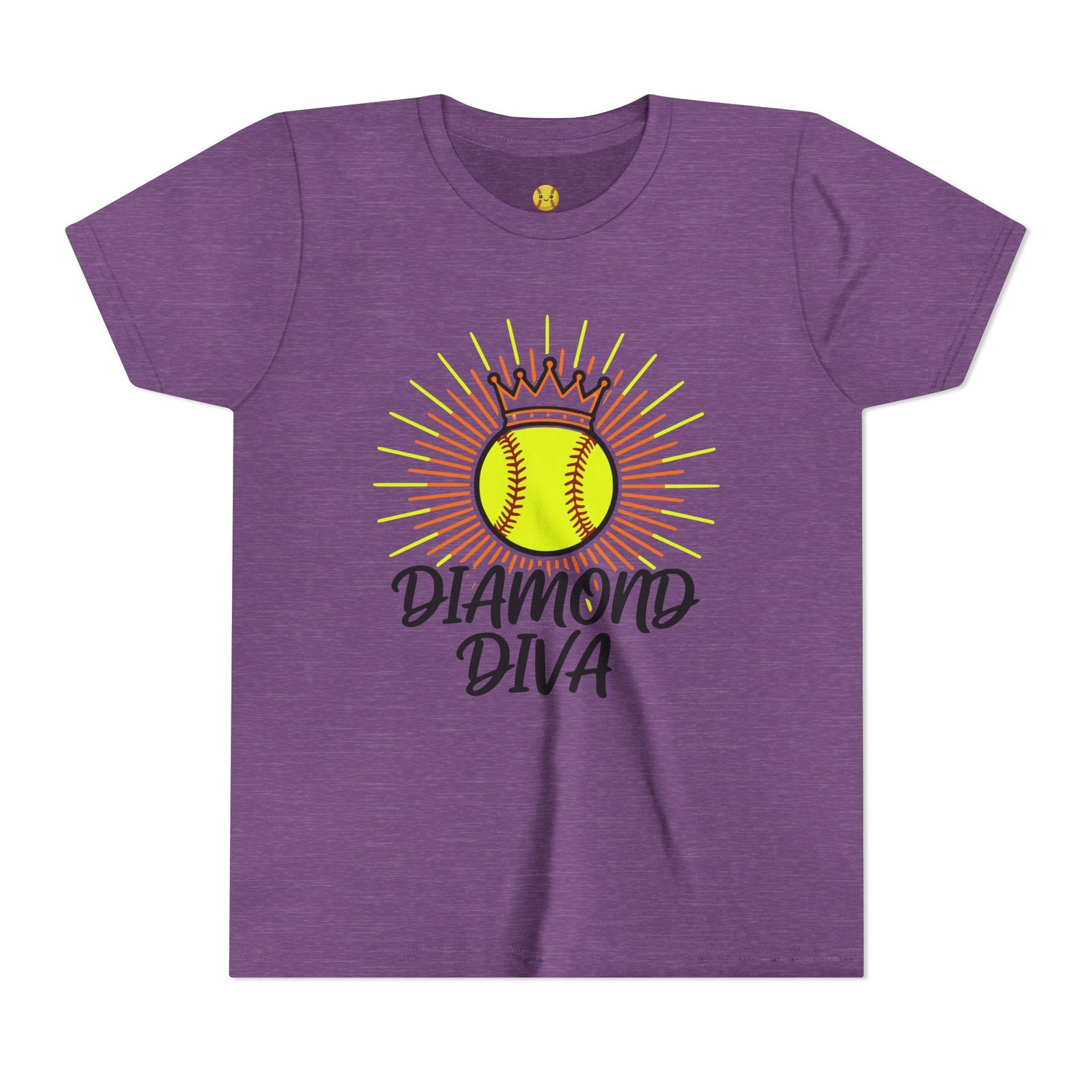 diamond diva softball tee — graphic shirt for players & little fans in youth sizes diamond diva softball tee — graphic shirt for players & little fans in youth sizes