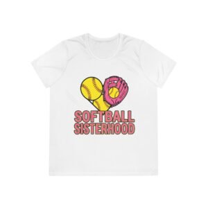 softball sisterhood moisture wicking tee — ladies and girls softball shirt