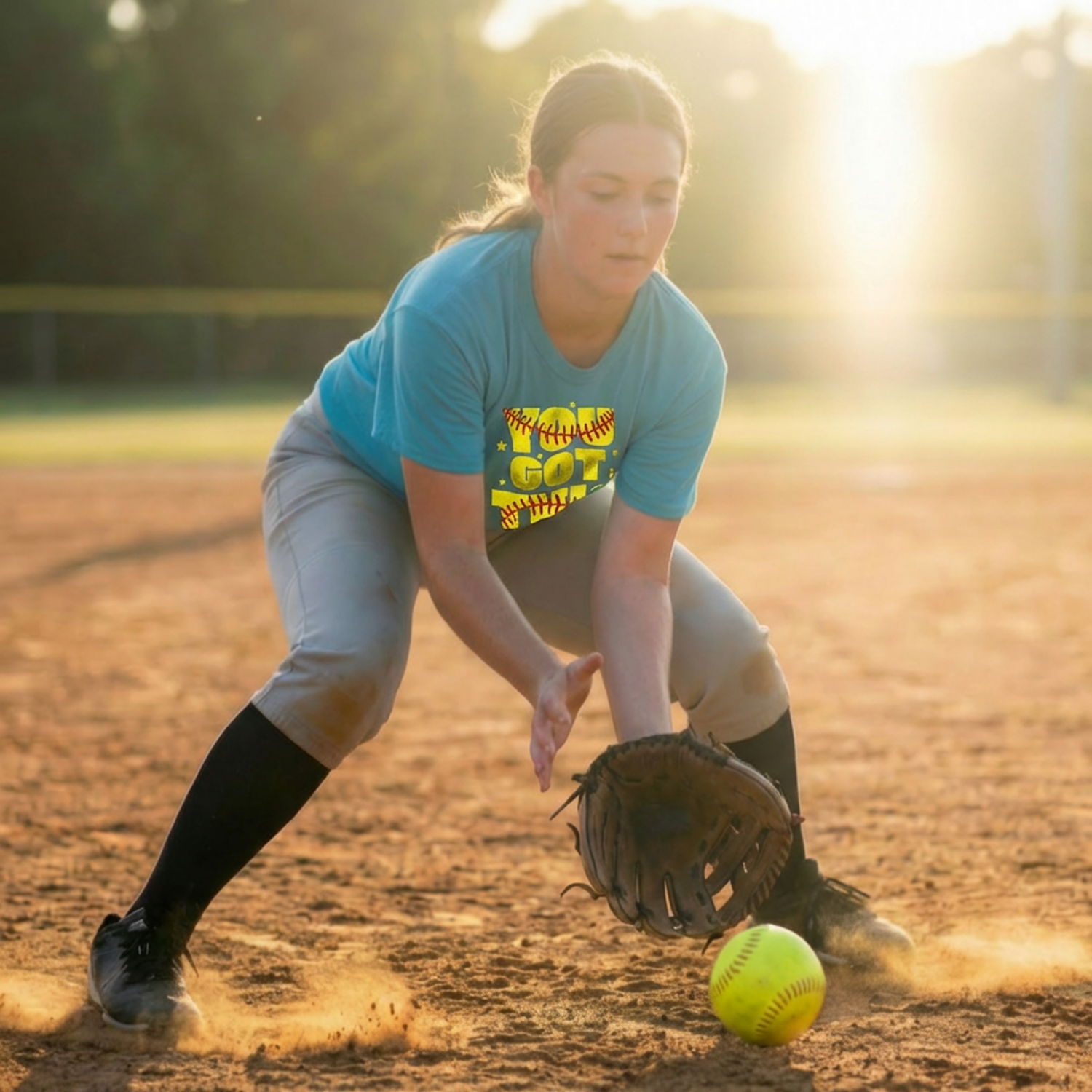 softball girls practice images you can do this fielder
