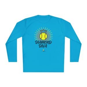 diamond diva softball moisture wicking long sleeve tee – softball shirt