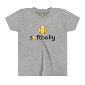 softbally logo tee — colorful softball graphic t shirt in youth sizes