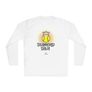 diamond diva softball moisture wicking long sleeve tee – softball shirt