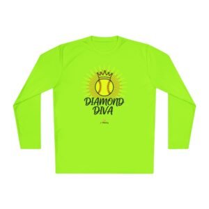 diamond diva softball moisture wicking long sleeve tee – softball shirt