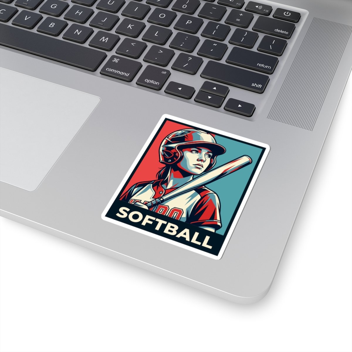 softball player retro poster sticker softball player retro poster sticker