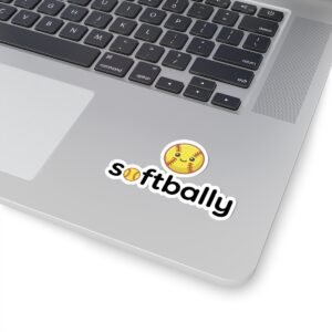 softbally logo kiss cut sticker