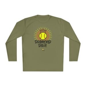 diamond diva softball moisture wicking long sleeve tee – softball shirt