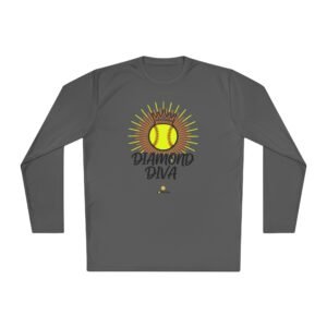 diamond diva softball moisture wicking long sleeve tee – softball shirt