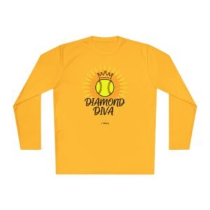 diamond diva softball moisture wicking long sleeve tee – softball shirt