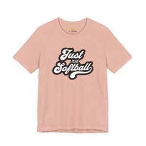 just play softball retro script t‑shirt (in pinks)