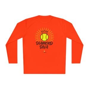diamond diva softball moisture wicking long sleeve tee – softball shirt
