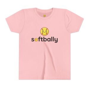 softbally logo tee — colorful softball graphic t shirt in youth sizes