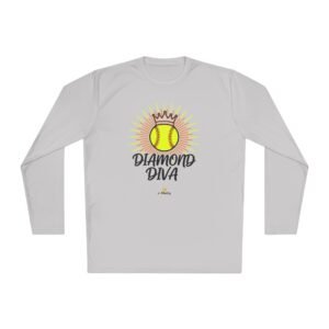 diamond diva softball moisture wicking long sleeve tee – softball shirt