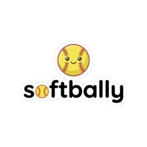 softbally logo kiss cut sticker