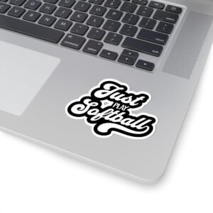 just play softball sticker kiss cut decal for players & fans