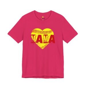 softball heart 'mama' tee — softball mom / mother shirt